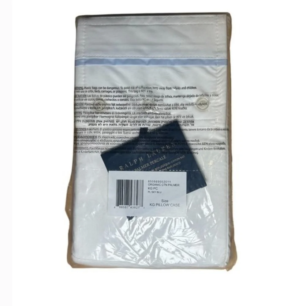 NWT Ralph Lauren Organic Cotton Palmer Sham - Pale Sky Blue